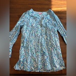 Lilly Pulitzer Amelia Island Top Small Top Blouse Resort White Chasing Tail